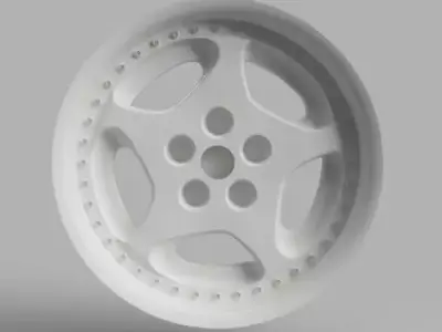 RC 12MM HEX 3 piece converted Z32 wheels with and without tires 3D print model