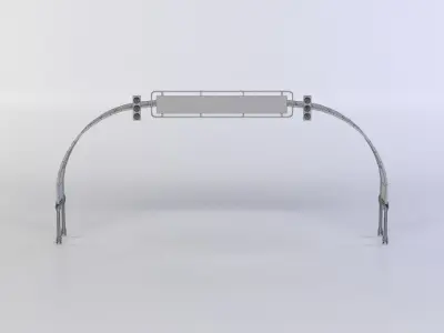Race gate Low-poly 3D model