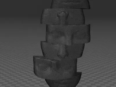 Sculpture - Wall Decoration - Face 3D print model