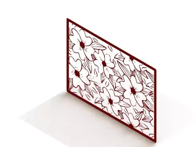 flowred pattren Design 3D model