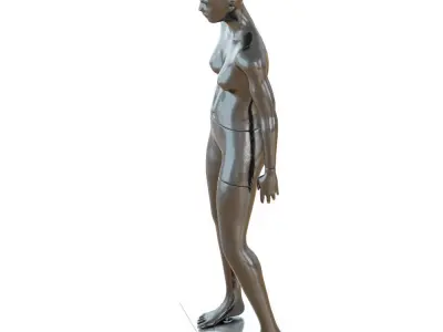 Black Standing Female Mannequin 3D model