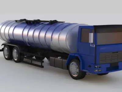  tanker fuel semi freight transportation trucking horizontal  3D model