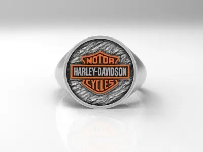 harley-davidson simple ring 3D print model