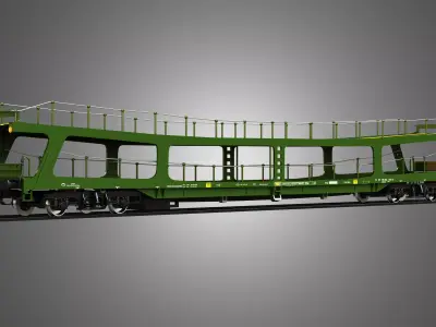 Car Transporter Wagon 3D model