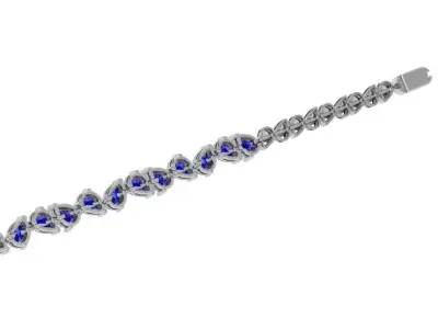 Pear Cut Bracelet 4599 3D print model