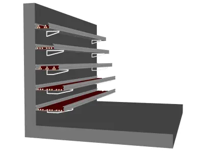 Wall mounted cable trays Free 3D model
