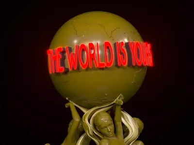 The World is Yours Statue 3D model