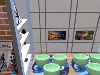 Office Gaming Zone Low-poly 3D model