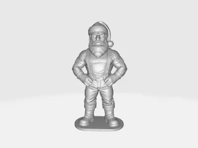 Tough Santa Claus Muscular Christmas Figurine Holiday Decor 3D print model
