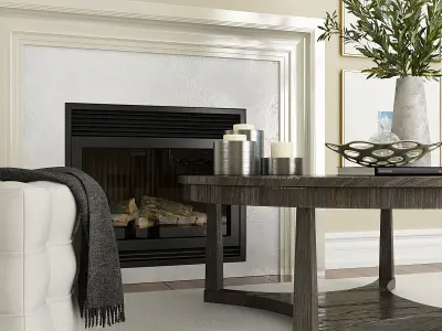 Fireplace and Decor 2 3D model