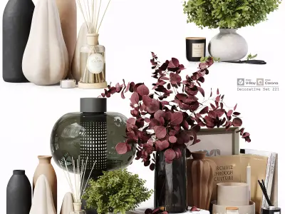 Decorative Set 221 Low-poly 3D model