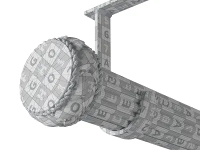 Select drapery hardware Jbracket Low-poly 3D model