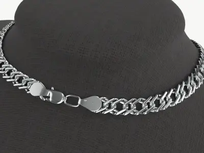 Mannequin Leather for Necklace Jewelry 3D model