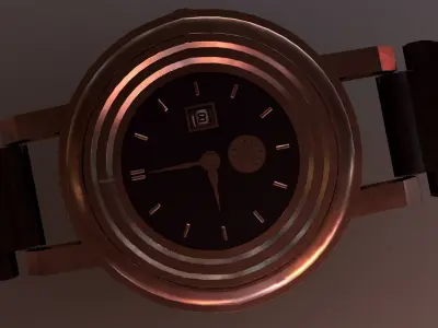 Copper Wrist Watch  Free 3D model