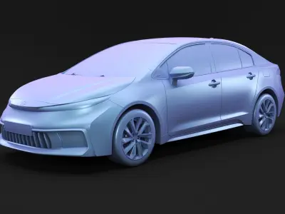 Japan hybrid sedan 3D model