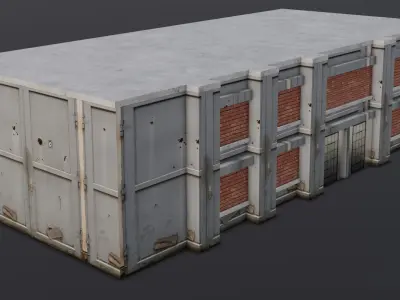 Building 3D Model Low-poly 3D model