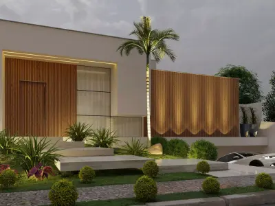 CASA MODERNA TERREA 3D model
