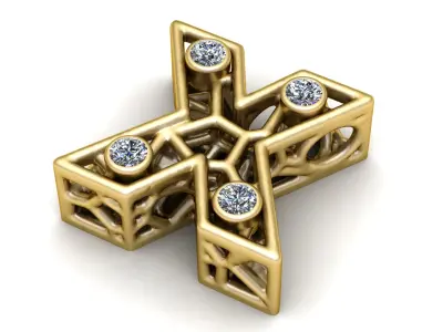 SIMPLE ALPHABET X PENDANT 3D PRINTABLE MODEL  3D print model