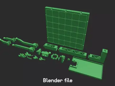 Mech Garage Hangar Free 3D print model