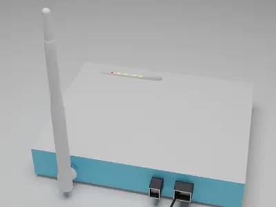 Modem wi-fi router Free 3D model