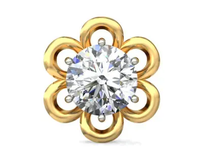 Solitaire Women Stud Earring 3D print model