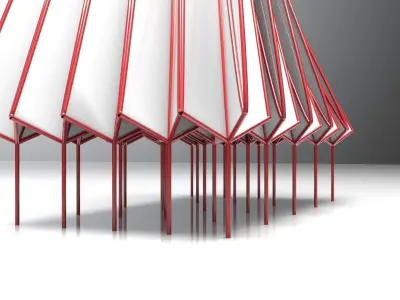 Parametric Tensile Structure Facade Grasshopper Definition Rhino 3D model