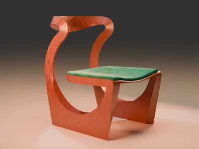 Woodys High Quality Chairs Colletion PBR 005 3D model