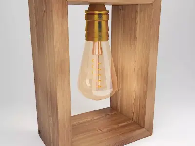 boxed edison lamp Free 3D model