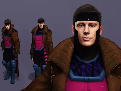 Gambit Deadpool Wolverine Channing Tatum X-man Marvel 3D model