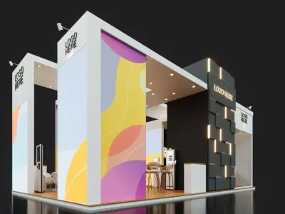 Exhibition Stand - 10m x 5m 3D model - 50m 3D model 3D model