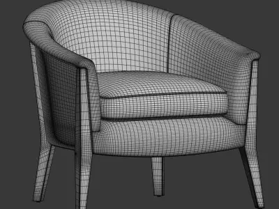 Oana Mid Century Armchair 3D model