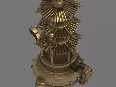 Stone Decorations - Incense burner 067 3D model