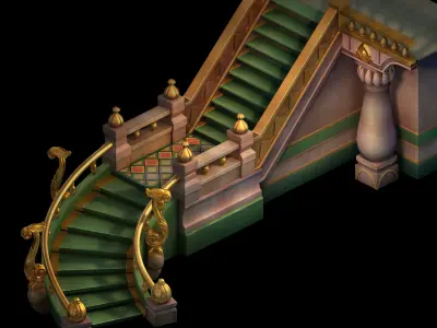 Game Stairs - Stairs 03 3D model