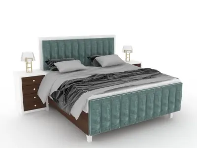 LUXURY BED WITH POSIS  3D model