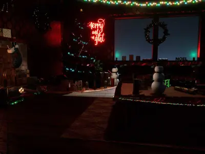 CR SERIES - Christmas Interior For Unreal Low-poly 3D model