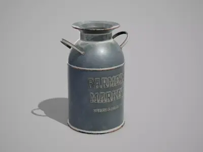 Milk Jug Low-poly 3D model