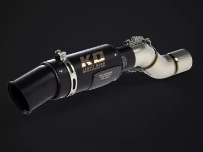 Exhaust Muffler Black Low-poly 3D model