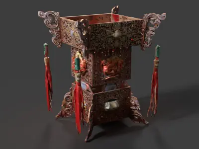 Chinese palace lantern   3D model 2