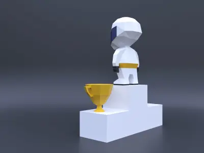 Low Poly RacerModel Origami 3D print model 3D print model  3D print model