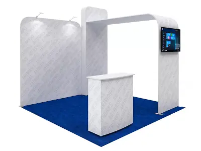 Exhibition booth 10x10ft 3DM016 3D model