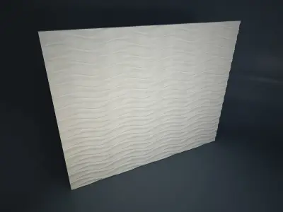 01 WAVES PATTERN WALL Low-poly 3D model