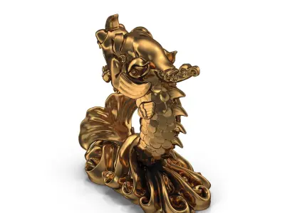 Arowana printable feng shui 3D print model