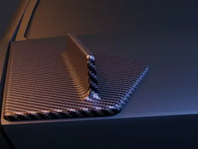 Mitsubishi EVO VOLTEX spoiler wing attachment pad 3D print model