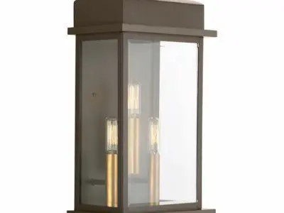 Watterson 3-Light Outdoor Wall Lantern Free 3D model