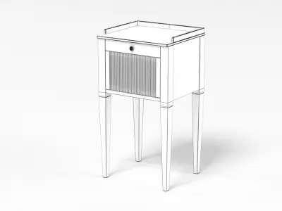 Bedside Table Low-poly 3D model