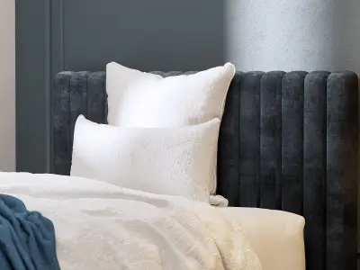 Neoclssical bedroom interior with corona 3D model