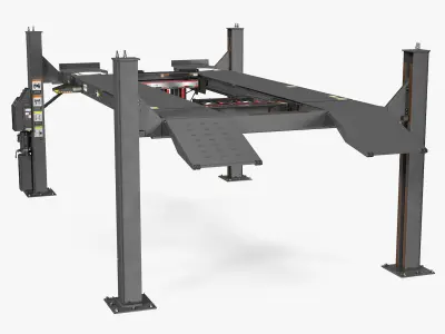 4 Post Car Lift Generic 3D model