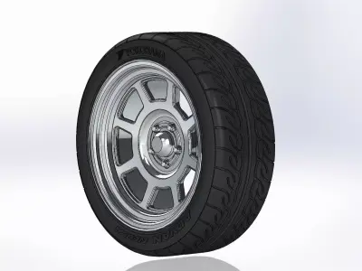 Wheel American Racing VF503 18inch for scale model 3D print model