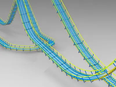 El Toro - Six Flags Great Adventure 3D model