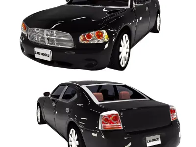 racing car Low-poly 3D model